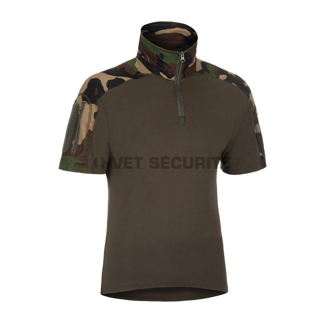 Woodland Kampfhemd mit kurzen Ärmeln - Invader Gear