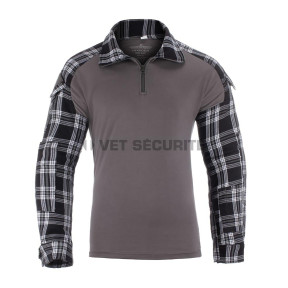 Kampfhemd aus Flanell Schwarz - Invader Gear