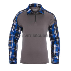 Chemise de combat en flanelle Blue - Invader Gear
