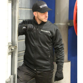 Sicherheits-Softshell-Jacke Wolf schwarz - CityGuard