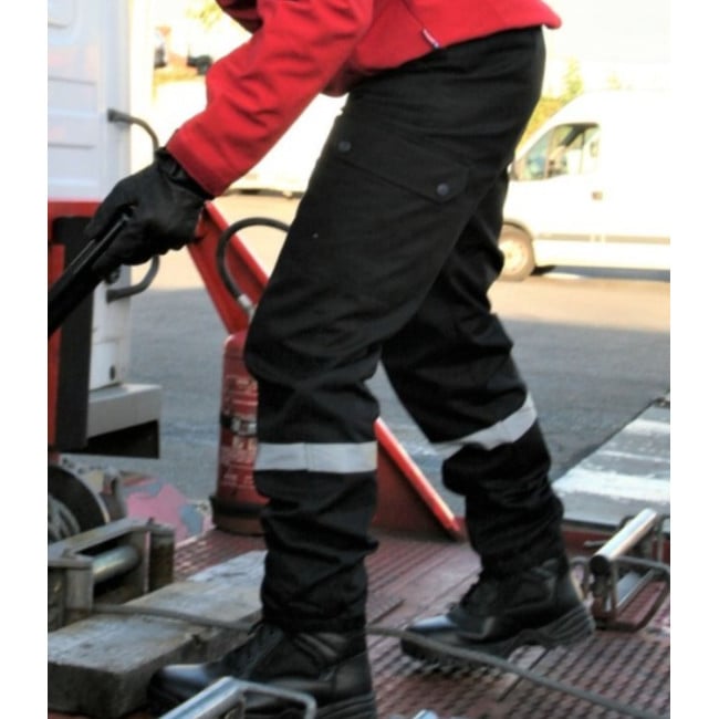 ACTION-Hose mit reflektierenden Streifen Schwarz - CityGuard