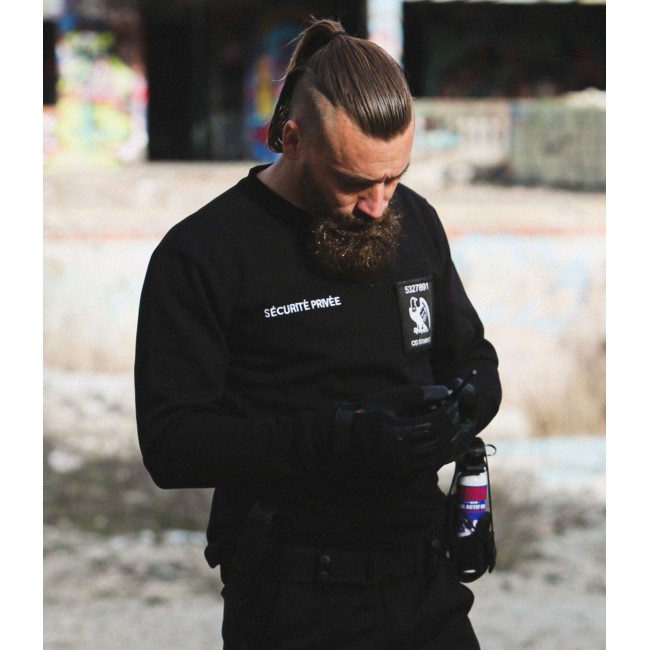 Security Sweatshirt Schwarz mit großem Nummernfenster - CityGuard
