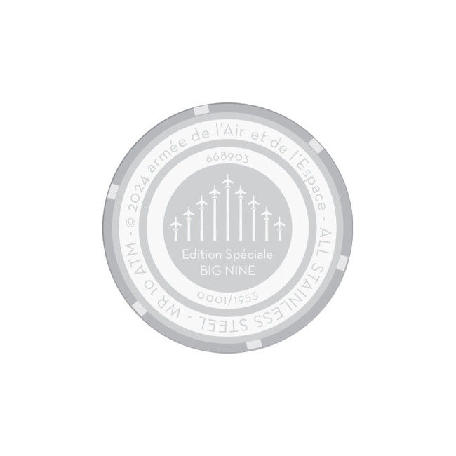 Coffret Montre édition spéciale BIG NINE bracelet acier ou cuir - Patrouille de France
