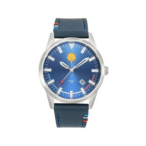 AIRSHOW Uhr mit blauem Lederarmband - Patrouille de France