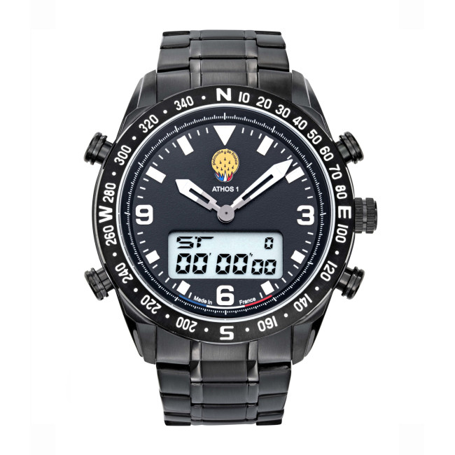 Horloge ATHOS 1 metalen armband zwart - Patrouille de France