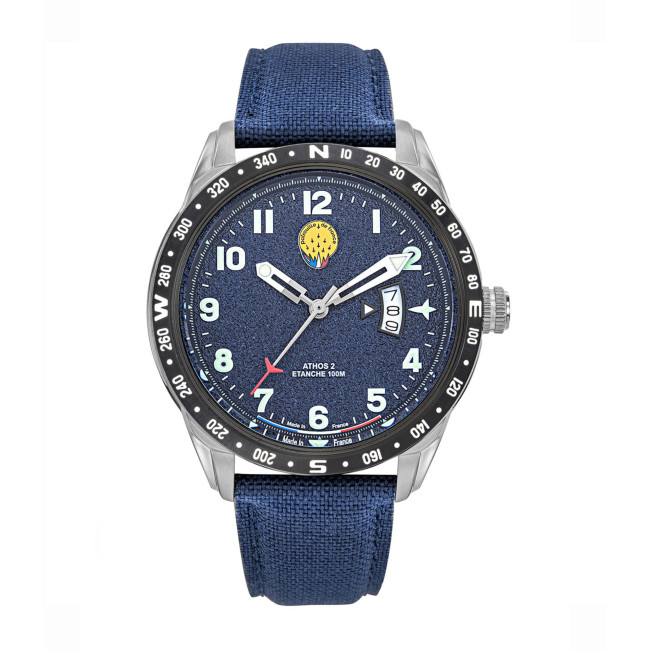 Montre ATHOS 2 bracelet nylon bleu - Patrouille de France