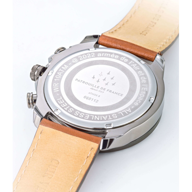 Montre ATHOS 3 bracelet cuir - Patrouille de France