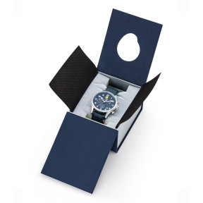 ATHOS 7 horloge blauwe leren armband - Patrouille de France