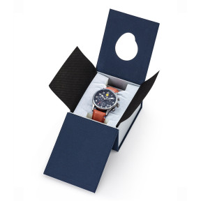 Montre ATHOS 7 bracelet cuir marron - Patrouille de France