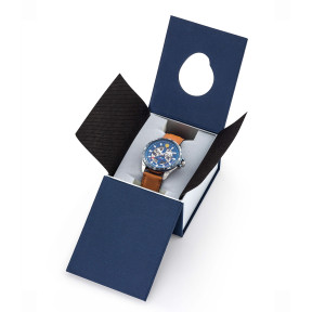 ATHOS 8 horloge leren armband en blauwe wijzerplaat - Patrouille de France
