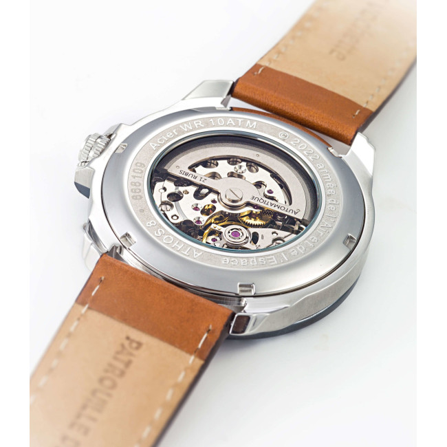 ATHOS 8 horloge leren armband en blauwe wijzerplaat - Patrouille de France