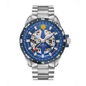 ATHOS 8 horloge metalen armband en blauwe wijzerplaat - Patrouille de France