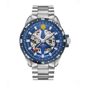 Montre ATHOS 8 bracelet métal et cadran bleu - Patrouille de France