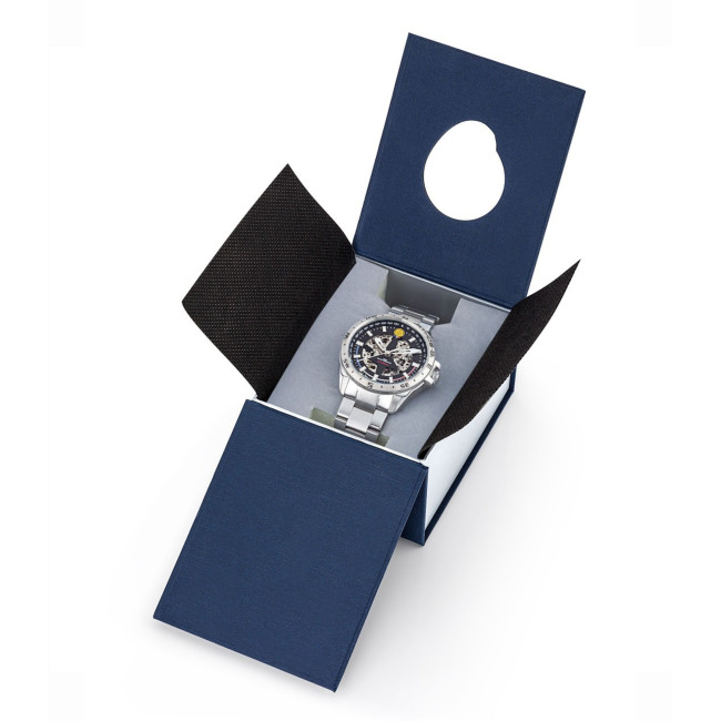 Horloge ATHOS 8 metalen armband en zwart/grijs wijzerplaat - Patrouille de France