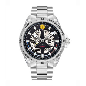 ATHOS 8 Uhr mit Metallarmband und schwarz/grauem Zifferblatt - Patrouille de France
