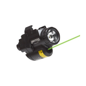Kompaktowa latarka do broni krótkiej z krótką szyną + zielony laser 650 lumenów strobe 1 CR123 - Nightstick