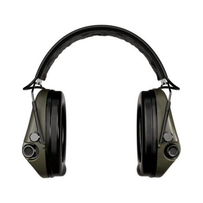Casque anti-bruit Suprême Pro-X SLIM vert olive serre-tête cuir noir - MSA Sordin
