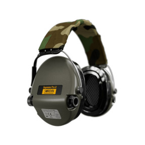 Gehoorbeschermingshelm Suprême Pro-X LED olijfgroen hoofdband camo stof - MSA Sordin