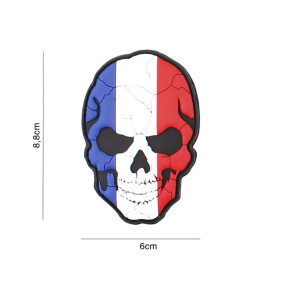 Parche de cráneo agrietado Francia en 3D PVC - 101 Inc