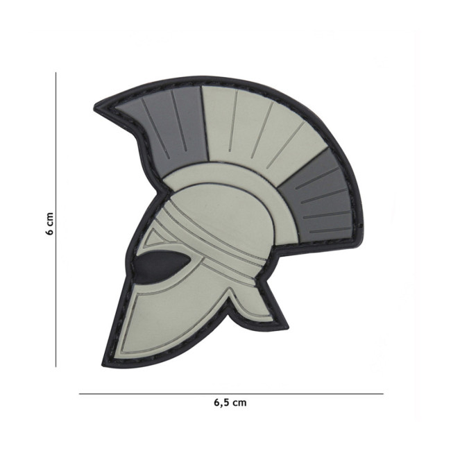 Patch casque de romain en 3D PVC - gris - 101 Inc