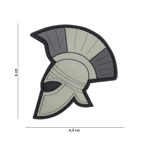 Patch capacete romano em 3D PVC - cinzento - 101 Inc