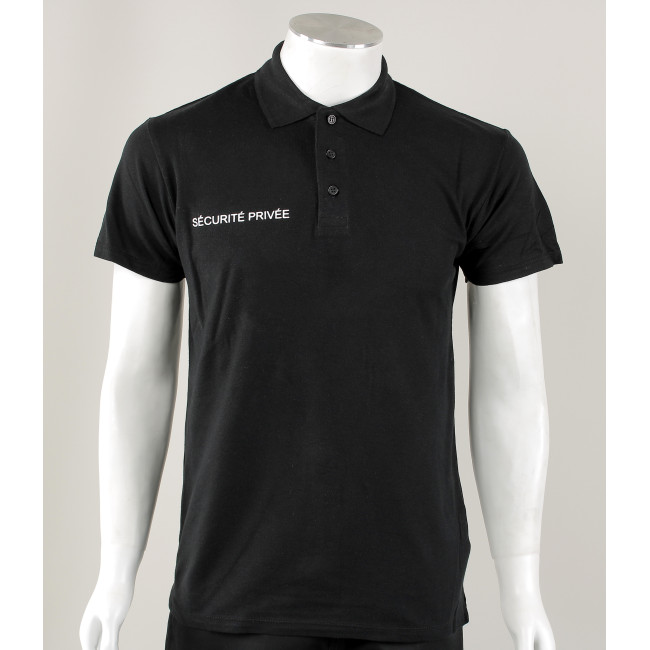 Polo czarne Ochrona Prywatna