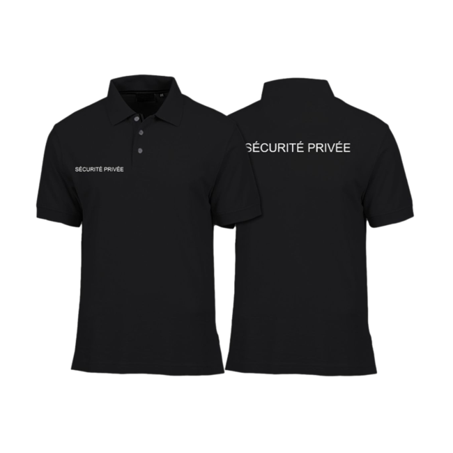 Polo noir Sécurité Privée