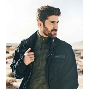 Pull met V-hals en rits Groen - Brandit