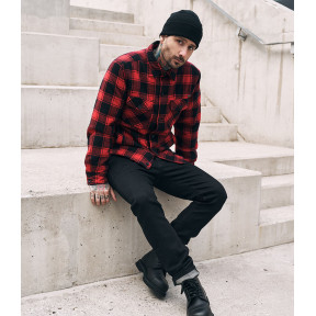 Kariertes Flanellhemd Rot & Schwarz - Brandit