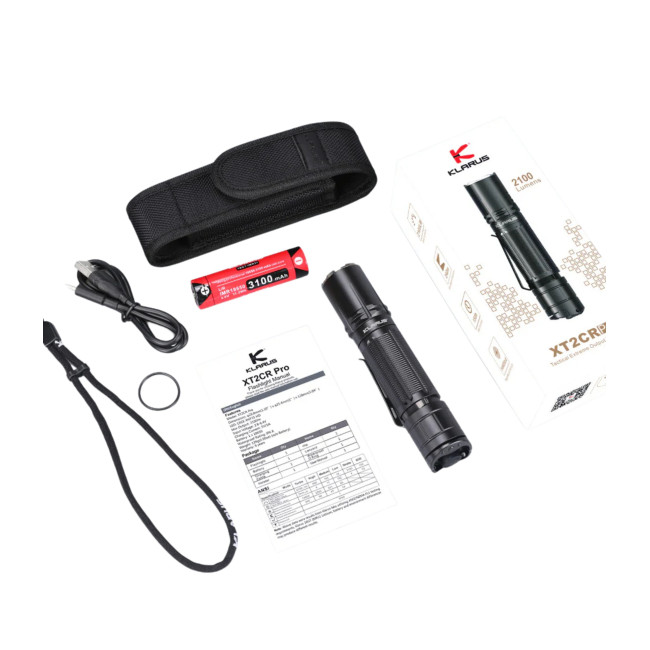 Lampe tactique rechargeable XT2CR PRO LED - 2100 Lumens- KLARUS
