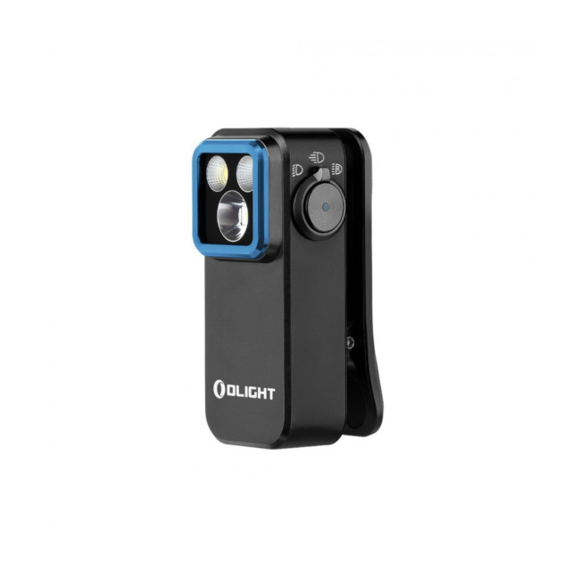 Taktische Westentaschenlampe 500 lm & rotes Licht OCLIP Pro schwarz - Olight