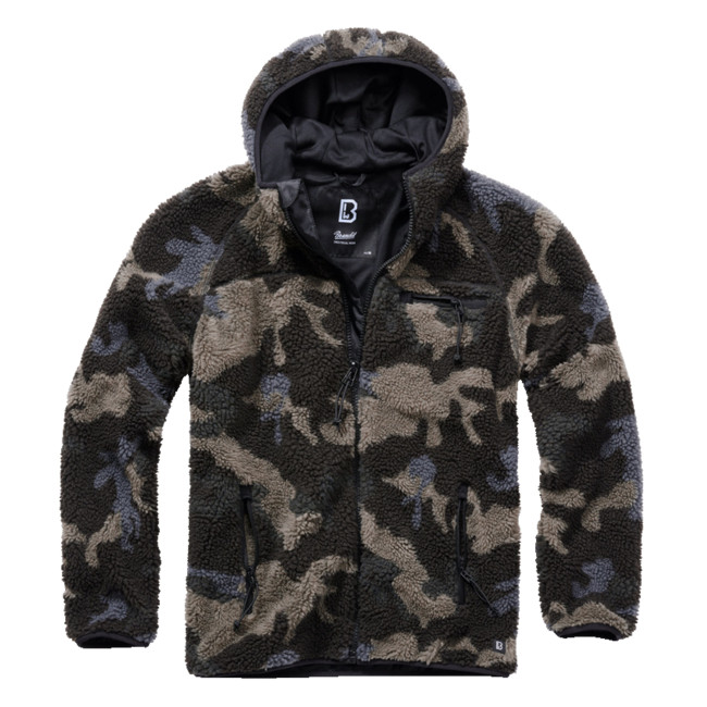 Kamizelka polarowa z kapturem darkcamo - Brandit