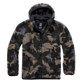 Veste polaire à capuche darkcamo - Brandit