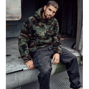 Fleece jas met capuchon woodland - Brandit