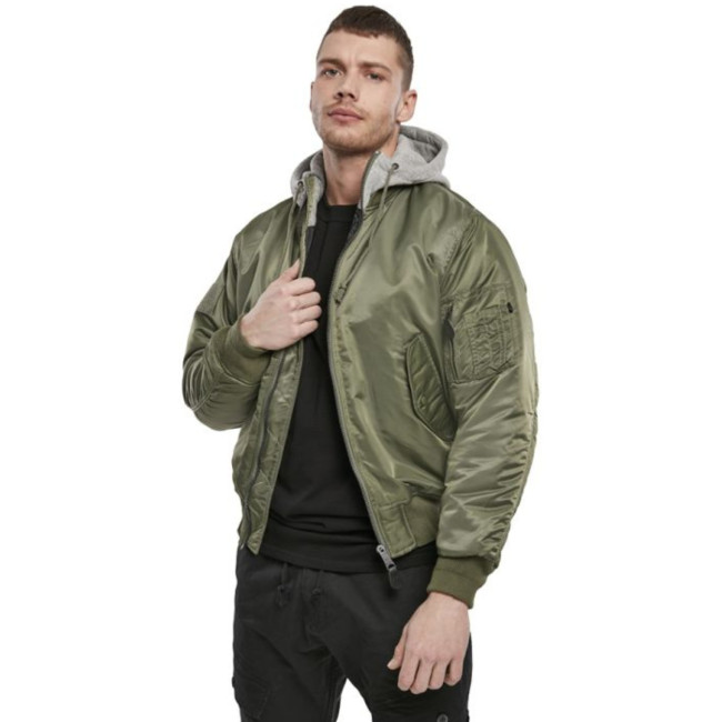 Hooded MA1 jas grijs/olijf - Brandit