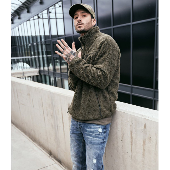 Sweat zip polaire olive - Brandit