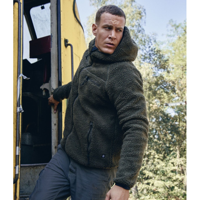 Veste polaire à capuche olive - Brandit