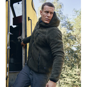 Veste polaire à capuche olive - Brandit