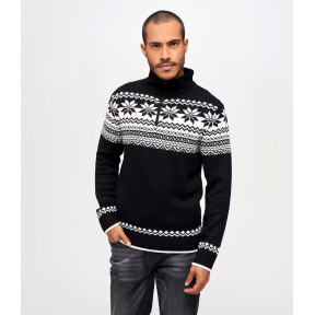 Norweger Pullover mit Reißverschluss schwarz - Brandit