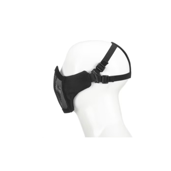 Half gezichtsmasker van staal zwart - Invader Gear