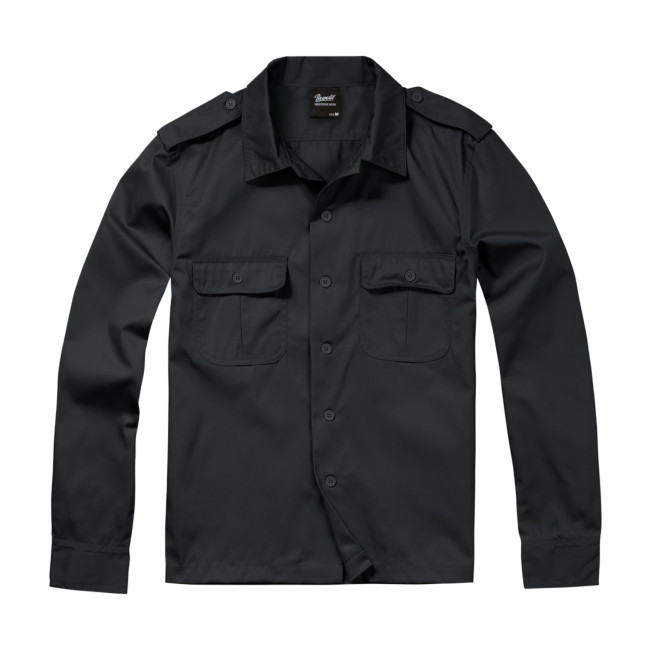 Chemise US manches longues noir - Brandit