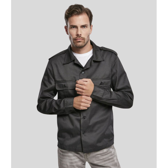 Brandit Haut Manches Longues Homme T-Shirt Manches Longues Bleu Marine/Blanc S