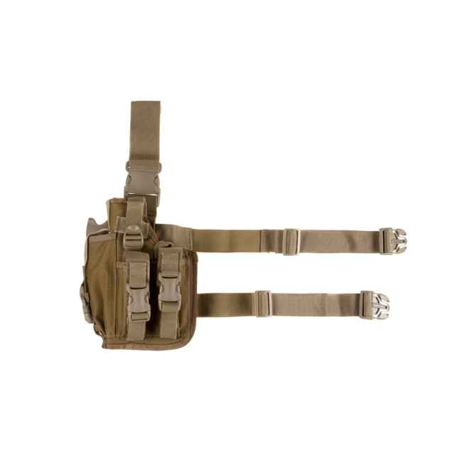 Holster de cuisse gauche avec porte chargeur Coyote - Invader Gear