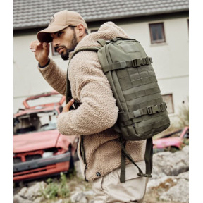 Fleece-Kapuzenpullover mit Reißverschluss camel - Brandit