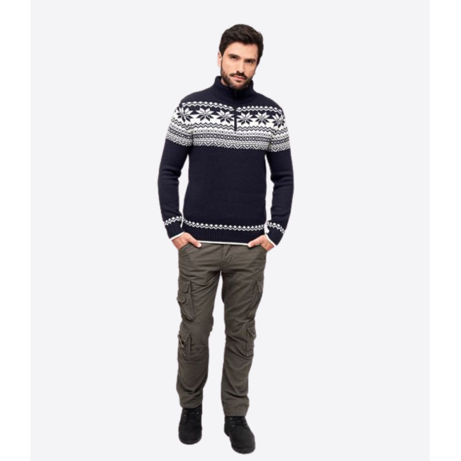 Bluza na zamek norweski granatowy - Brandit