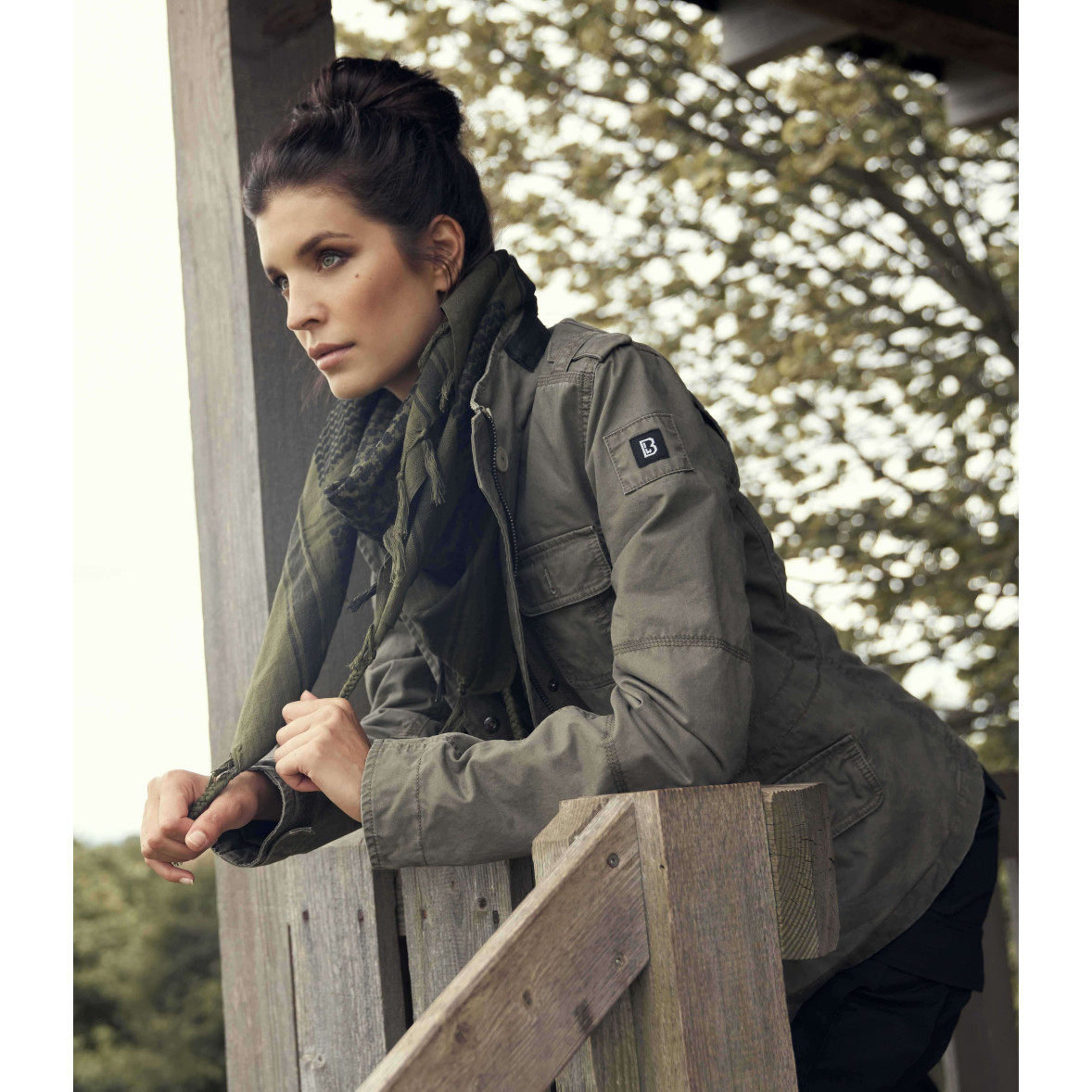 Giacca Verde Militare Donna Giacca Militare Con Applicazioni