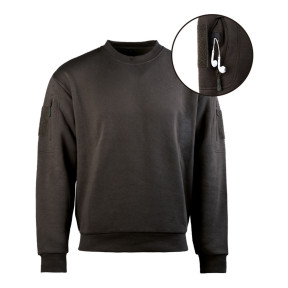 Sweatshirt tático com gola redonda - Preto - Mil-Tec