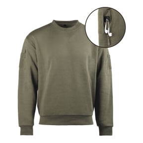 Sudadera táctica cuello redondo - Ranger Green - Mil-Tec