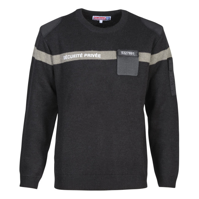 Jersey con franja gris Seguridad Privada - Negro - CityGuard
