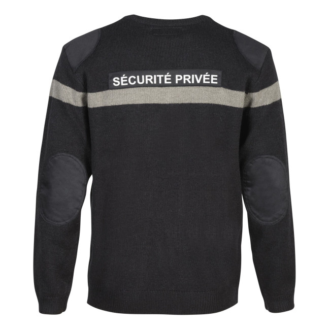 Maglione con striscia grigia Sicurezza Privata - Nero - CityGuard